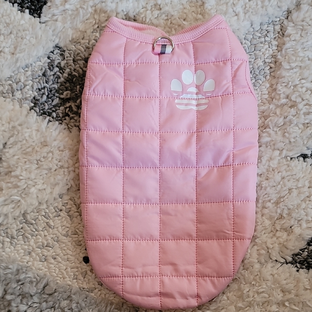 Pink Quilted Pet Jacket